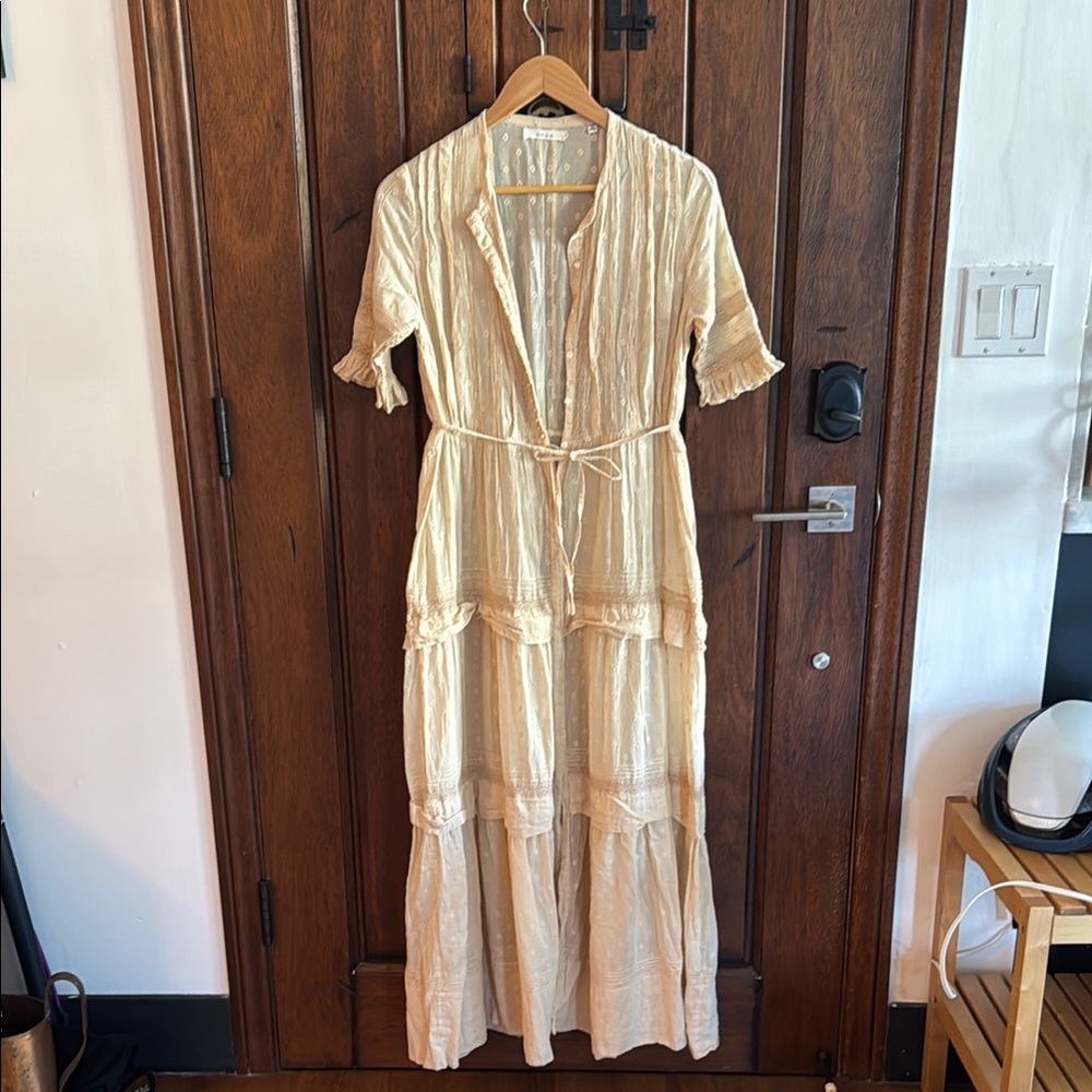 DOEN Cream Maxi Dress XS made in India